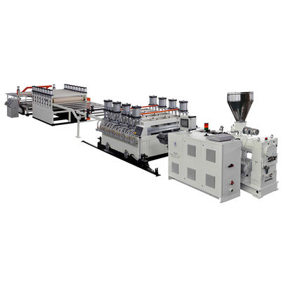 شراء آلة بثق لوح الرغوة PVC أقصى عرض 1220 / WPC ماكينة تصنيع الألواح 400 كجم / ساعة online manufacture