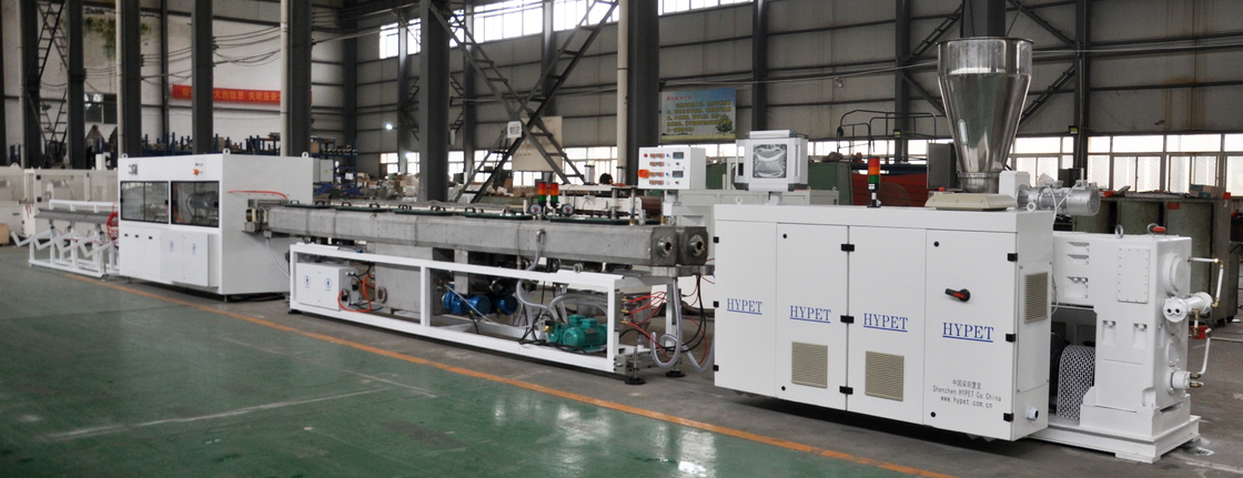 إنتاج عالي 90-160mm PVC UPVC أنابيب المياه الصرف الصحي أنابيب الصرف الصحي مع HYPET 65/132 Twin Scew Extruder
