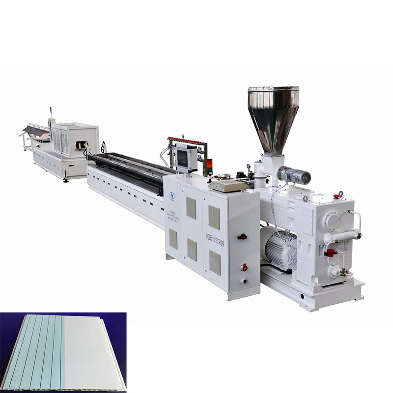 450-600mm PVC سقف الجدران والسقف الديكور لوحة صنع آلة مزدوجة المسمار طحن HYZS80/156 55kw