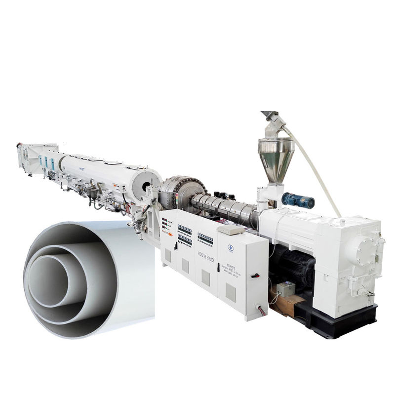 خط إنتاج الأنابيب الكبيرة من PVC عالي الإنتاج HYPET315/400/500/630mm آلة صنع الأنابيب بواسطة ZS92/188 Conic Twin Extruder